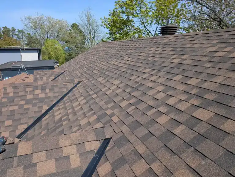 Asphalt shingle roof on a residential home